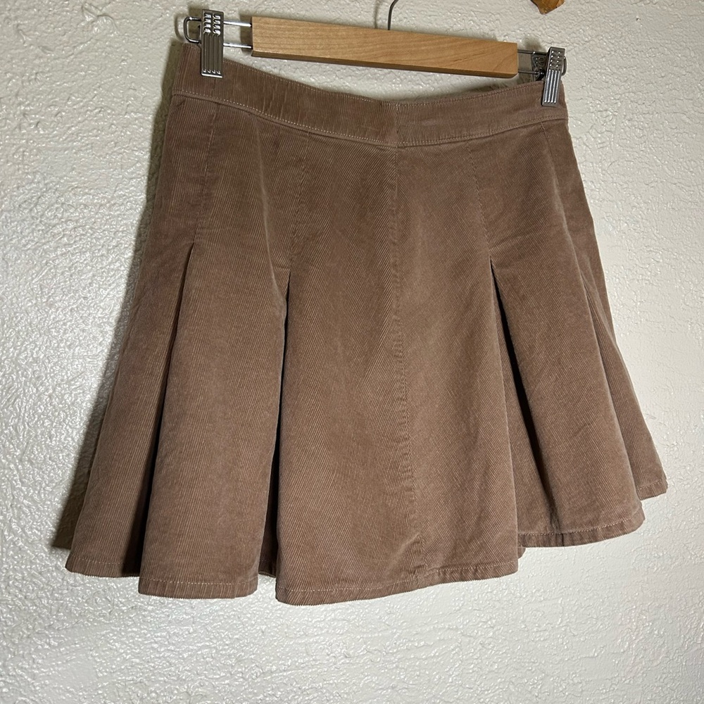 Hollister Brown Corduroy Skater Skirt